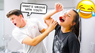 Eating MY TAMPON To See How My Husband Reacts HILARIOUS REACTION [upl. by Koser]