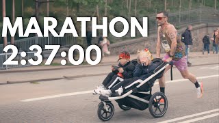 237 Marathon with Stroller  Copenhagen Marathon [upl. by Villada218]