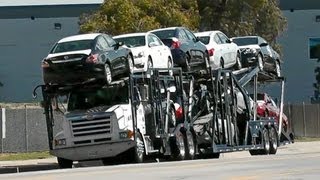 Truck Spotting  Car Carrier Trucks at Los Angeles [upl. by Kiel]