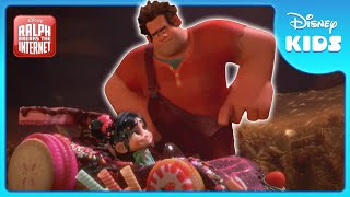 🕹️ Vanellopes Driving Practice  Wreck It Ralph  Disney Kids [upl. by Strang640]