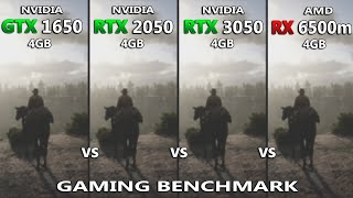 Laptop GTX 1650 vs RTX 2050 vs 3050 vs RX 6500m Gaming Benchmark Test in 2023  which one Good [upl. by Aleakam]