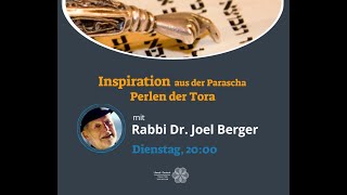 quotInspiration Perlen der Toraquot mit Rabbiner Joel Berger 30102024 [upl. by Berte]