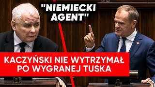 Tusk został premierem Kaczyński nie wytrzymał quotJest niemieckim agentemquot [upl. by Aynwat]