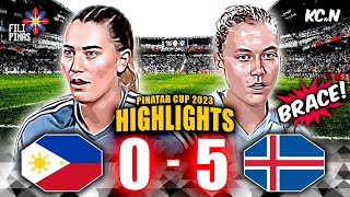 Philippines vs Iceland  2023 Pinatar Cup Highlights womensfootball [upl. by Ahsyad]