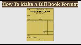 How to make bill book in ms word  ms word me bill book kaise banaye  msवर्ड में बिल बुक कैसे बनाए [upl. by Orferd]