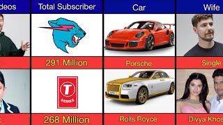 Comparison MrBeast Vs TSeries [upl. by Howie70]