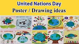 United Nations Day drawing ideas  United Nations Day Poster  UN Day Poster ideas  UN Day Drawing [upl. by Tadeas]