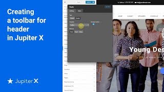 Creating a toolbar for header in Jupiter X [upl. by Galatea]