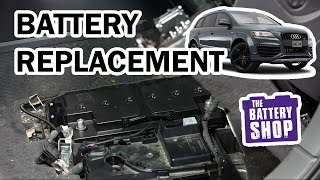 Audi Q7 2007  2015  New Battery Install Under Driver Seat [upl. by Anicul]