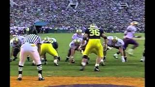 1992 Rose Bowl Washington 34 Michigan 14 [upl. by Atinahs]