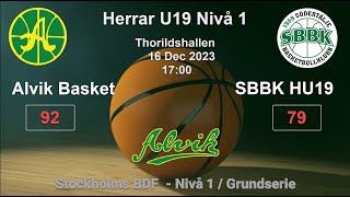 U19 Alvik Basket  SBBK HU19 9279 [upl. by Goodhen567]