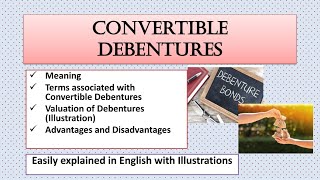 Everything about Convertible Debentures Valuation of Convertible Debentures English MBACAMCOM [upl. by Munson]