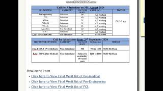 Jinnah College For Women Admission Latest Updates Interview 31st August and 2 September 2024 [upl. by Sirret866]