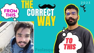 How To Grow A Punjabi MoustachesHandlebar Moustaches The Correct Pattern  paslavlogs [upl. by Vary]