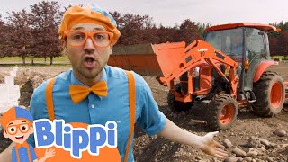 Blippi Rides Tractors for Kids  Educational Videos for Toddlers with Nursery Rhymes [upl. by Inamik]