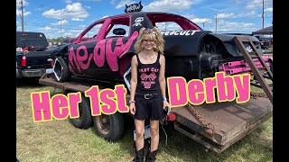 It was her dream to do a demolition derby Monroe county derby 2022 [upl. by Imalda]