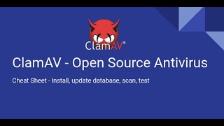 CLAMAV cheat sheet How to Install update database scan and test for infected file in Ubuntu [upl. by Selene]