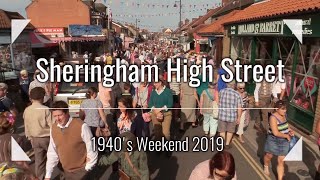 Sheringham 1940s weekend 2019  Sheringham High Street  The Poppy Line  One of two videos [upl. by Lelah]