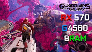 Marvel Guardians of The Galaxy  RX 570 G4560  Custom Benchmark [upl. by Nevak]