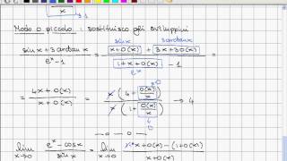 Esempi di utilizzo di sviluppini e o piccolo per il calcolo di limiti [upl. by Inglis]