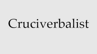 How to Pronounce Cruciverbalist [upl. by Bael21]