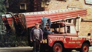 Fred Dibnah laddering a chimney [upl. by Lorac]