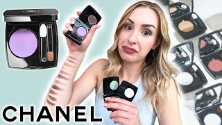 NEW 🔥 CHANEL OMBRE ESSENTIELLE LONGWEAR EYESHADOWS… Necessary 4 SHADES Swatches amp Review [upl. by Jelks540]