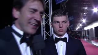 Max Verstappen FIA Prize Giving Red Carpet F1 2016 Formula 1 [upl. by Winslow]