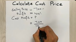 How to Calculate the Cost Price Easy Trick [upl. by Ecirtnuahs]