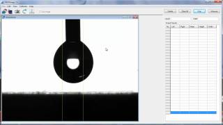 DROPimage CA Right Line with Advancing and Receding Contact Angles [upl. by Eimmot275]