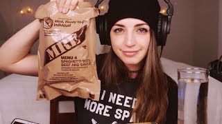 ASMR MealReadytoEat Review  MRE Menu 4 Spaghetti with Beef and Sauce [upl. by Ennaitak]