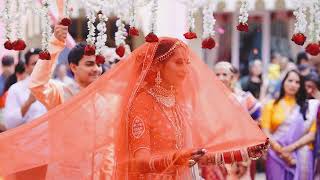 MADHANYA  Most Epic Bridal Entrance to an Indian Wedding [upl. by Ahsinal]