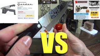 Testing 29 Bavarian EDGE vs 3 Harbor Freight Tools knife sharpener [upl. by Ecnarrat]