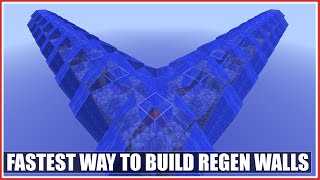 Minecraft Tutorial Fastest Way To Build Regen Walls Best Building Guide 1718 [upl. by Alul225]