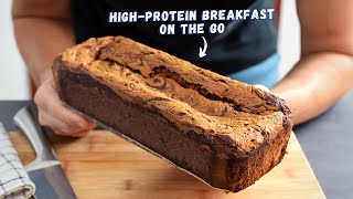 High Protein Banana Bread Recipe WITHOUT protein powder 12 grams of protein per slice [upl. by Masha571]