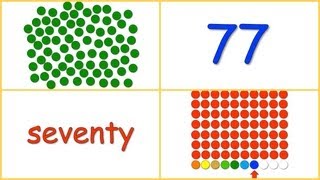 Baby Math Numbers 7080 dots numerals words rows [upl. by Niela]