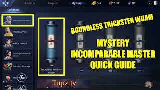 MIR 4  INCOMPARABLE MASTER  BOUNDLESS TRICKSTER WUAM MYSTERY QUICK GUIDE [upl. by Aek]