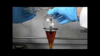 Workup using separatory funnel LiquidLiquid extraction [upl. by Phene]