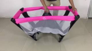 iSafe Travel Cot Set Up OpenClose [upl. by Durarte534]