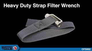 HEAVYDUTY OIL FILTER STRAP WRENCH OFS602 [upl. by Lewes]