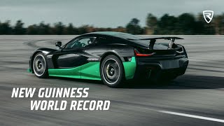 Bending Physics Nevera sets new Guinness World Records™ Title – 27574 kmh in reverse [upl. by Neicul910]