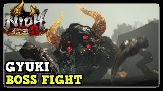 Nioh 2 Gyuki Boss Fight Gyuki Boss Fight in Pervading Waters [upl. by Leihcar464]