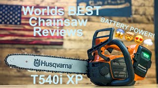 Battery Powered Chainsaw Review Testing the Husqvarna T540i xp [upl. by Montanez]