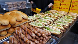 미국 푸드트럭에서 시작된 정통 아메리칸 스타일 핫도그  american style hot dog sandwich  korean street food [upl. by Otrebron]