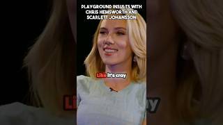 Playground Insults with Chris Hemsworth and Scarle entertainment trending shorts [upl. by Airlie]