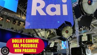 BOLLO AUTO E CANONE RAI ora è possibile non pagarli [upl. by Kamerman]