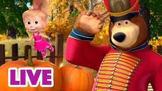 🔴 NA ŻYWO ☀🎃 Impreza z dynią 🦹‍♂️🔮 Masza i Niedźwiedź 🐻 Masha and the Bear LIVE [upl. by Tamberg]