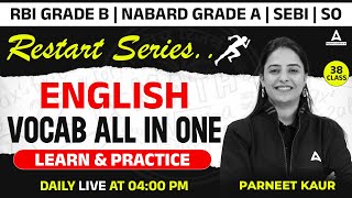 English Vocab Booster Class38  English for RBI Nabard SEBI amp Other Exams  By Parneet Kaur [upl. by Lithea]