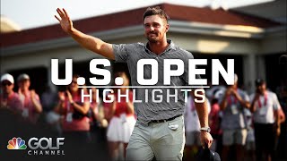 2024 US Open Highlights Bryson DeChambeau saves par on No 18 to win US Open  Golf Channel [upl. by Analahs]