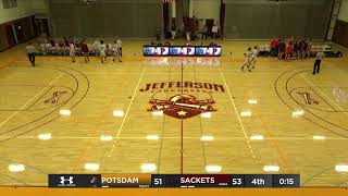 High School Basketball Potsdam Sandstoners vs Sackets Harbor Patriots [upl. by Almat]